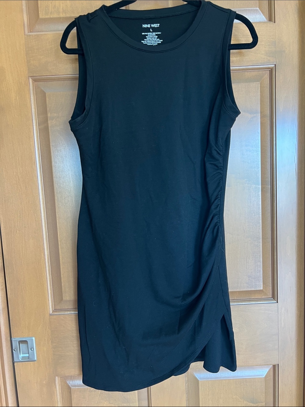 Nine West Black Sleeveless Mini Sheath Dress